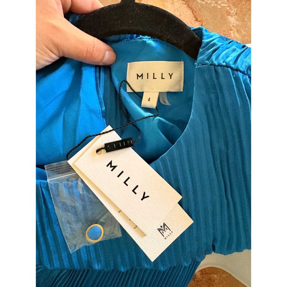 Milly pleated blue mini dress - Picture 5 of 5